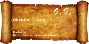 Okenka Ilona névjegykártya